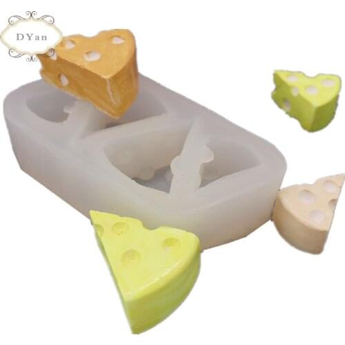 Cheese Shape DIY Candle Crafts Molds Cake Mold Easy 3D Christmas Handmade Silicone Soap And Candle Mold A1883