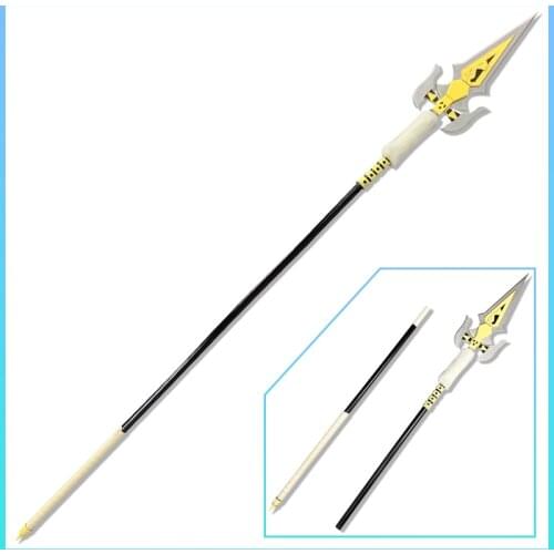 Game Genshin Impact Xiangling Cosplay Weapon Anime Project Hutao COS White Tasseled Gun Halloween Props PVC 170CM Adult Toys