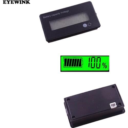 12V 24V 36V 48V 60V 72V 84V Lead-acid Battery Capacity Indicator Lead Acid Power Level Display Meter LCD Display Voltage C32