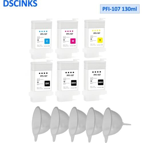 PFI-107 Refillable Ink Cartridge for Canon IPF670 IPF680 IPF685 IPF770 IPF780 IPF785 IPF-670 IPF-770 IPF 670 770 PFI107 PFI 107