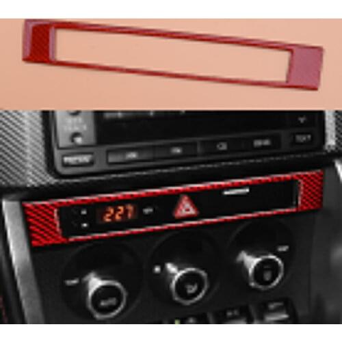 Red Carbon Fiber Center Console Frame Sticker Cover Trim Bezel Fit For Subaru BRZ Toyota 86 2013 2014 2015 2016 2017