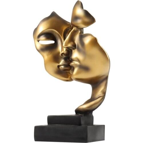 Creative Abstract Man Figurine Sculptures,Keep Silence Statue,Nordic Decoration Home Modern Resin Statue for Home Decor