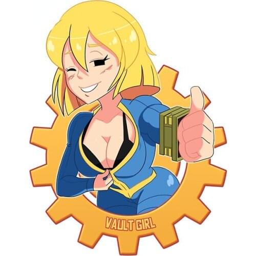 Creative Car Stickers for Fallout Game Interesting Decal Vinyl Waterproof Material Car Wrap Surfboard Occlusion Scratchkk13*10cm