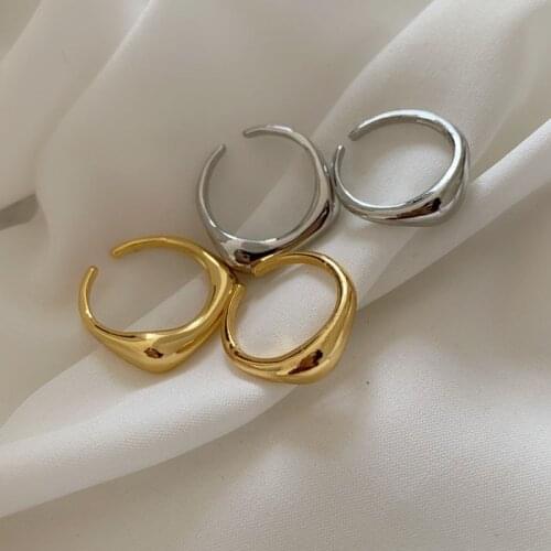 Small Gold Ring Jewelries For Women Elegant Tiny Round Open Finger Rings Ladies Korean Style Fashion Party Girls Gifts