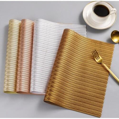NEW PVC Hollow Insulation Coaster Pads Table Bowl Mats Waterproof Heat Resistant Placemat For Dining Table Placemats
