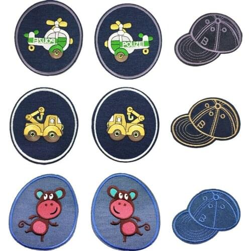 Customized Wholesale Large Denim Pants Knee Elbow Stickers Childrens Clothes Cartoon Hole Patch