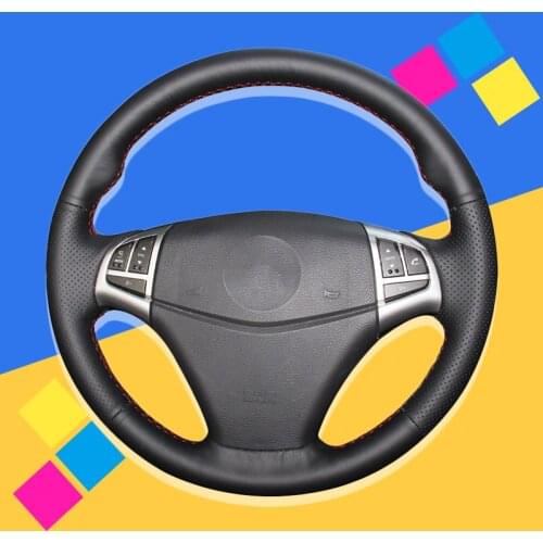 Car Braid On The Steering Wheel Cover for Ssangyong Korando 2011-2014 Auto Braiding Wheel Covers Car-styling Interior Accessory