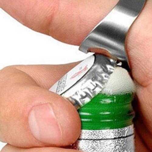 Portable Silver color Stainless Steel Beer Bar Tool Finger Ring Bottle Opener bottel favors (24mm-22mm ) LX6615