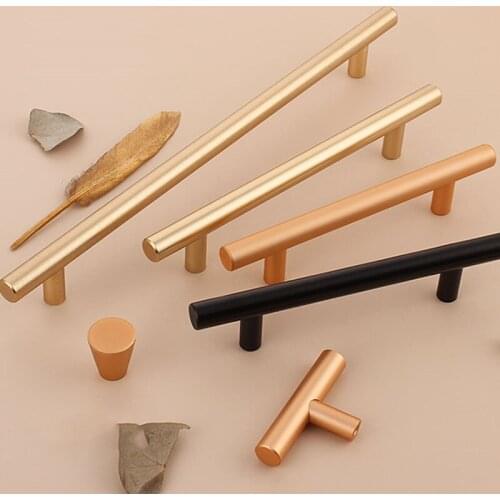 2pcs/lot Modern Home Aluminum Alloy Furniture Handle Wardrobe Door Knob Bedroom Dresser Drawer Solid Pulls Hardware Supplies