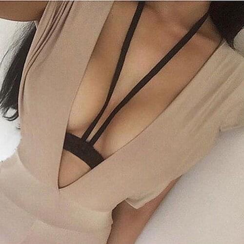 Sexy Bandage Bra Women Fashion Ladies Halter Elastic Cage Erotic Hollow Strappy Bralette Bustier Underwear Camis Crop Tops