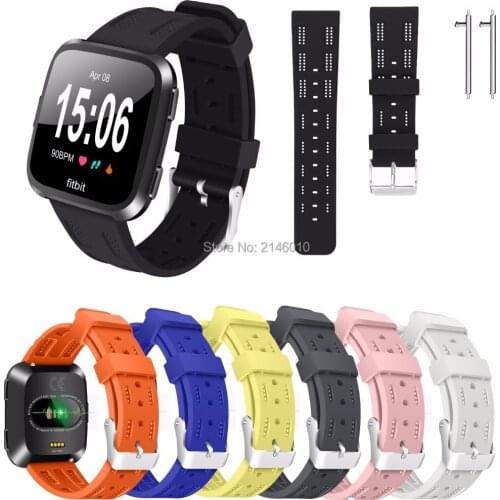 Replacement Fitness Smart Watch Soft Silicone Strap Bands Wristbands Strap For Fitbit Versa