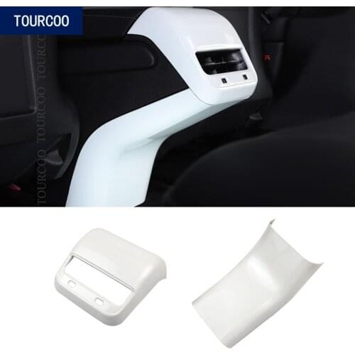 Car Styling Rear Air Vent Outlet Decoration Cover Trim for Tesla Model 3 ABS Car Interior Modified Garnish Acccessories
