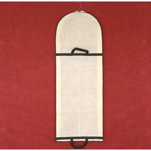 Portable Dual-use Long 180cm Non-woven Fabric Dust Cover Storage Bag for Wedding Dress Evening Gown Protection FC74