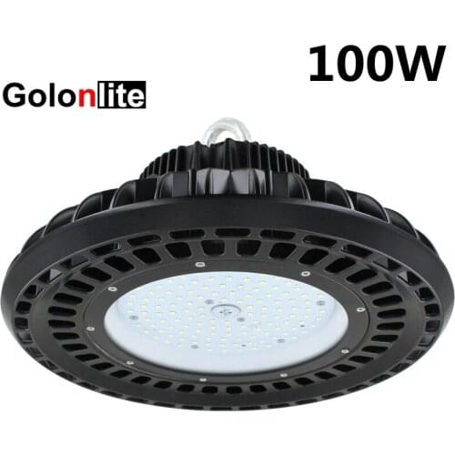 Golonlite 100W UFO LED high bay light for factory warehouse workshop supermarket shopping mall gym store station sport courts