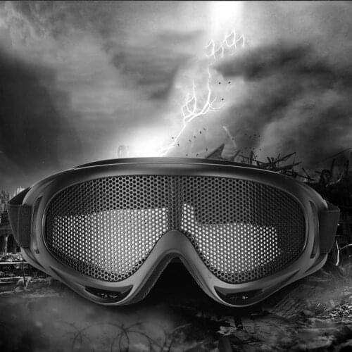 Outdoors Hunting Airsoft Net Tactical Shock Resistance Eyes Protecting Outdoor Sports Metal Mesh Glasses Goggle Outdoor Tools