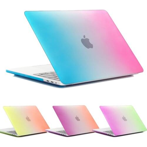 Slim For Macbook Air 13 Pro 13 2018 Laptop Case Rainbow Colorful Case For Coque Macbook Air Pro Retina 11.6 12 13.3 15.4 Cover