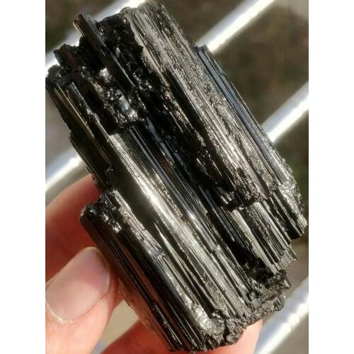 1 pc 50-280g Wholesale Raw Black tourmaline rough natural raw stone for decoration or collection to drive out the evil