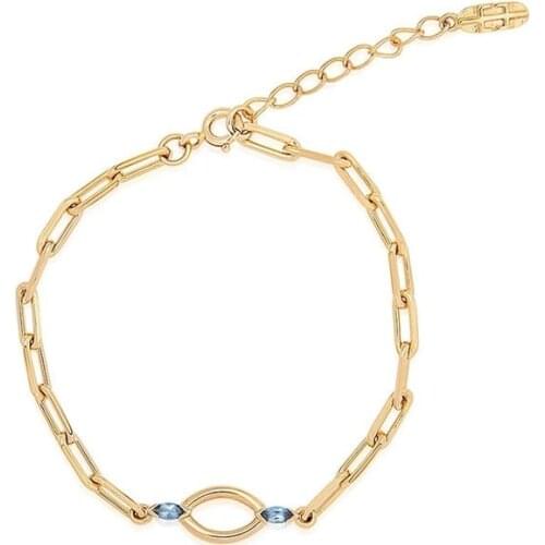 AIDE 925 Silver 5 Colors Zircon Eye Pendants Bangles Bracelets for Women 2021 Jewelry on the Hand Wrist Chain Mujer Bijoux Gifts