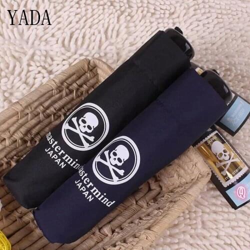 YADA Black Skull High Quality Designer DIY Personality Umbrella Rain Men Umbrella Car For Mens Windproof Folding Umbrellas YS366