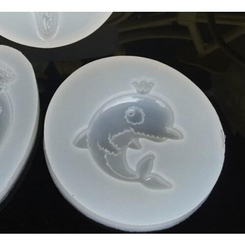 1 Pcs Crowned dolphins Liquid silicone mold DIY resin jewelry pendant necklace pendant mold resin molds for jewelry