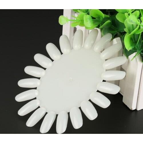 10PCS DIY Nail Art Tools Display Furnishings Round Nail Art Display Practice Exhibition Round Acrylic Fake Nails French Elegant