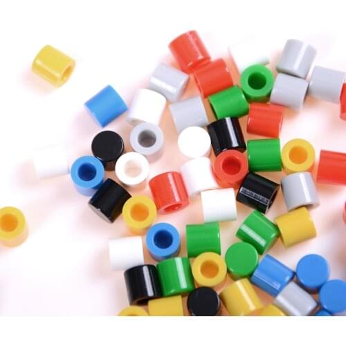 50Pcs/lot Round Tactile Push Button Switch Cap to 6mm*6mm Self-locking Switch Button Cap Key Caps Wholesale
