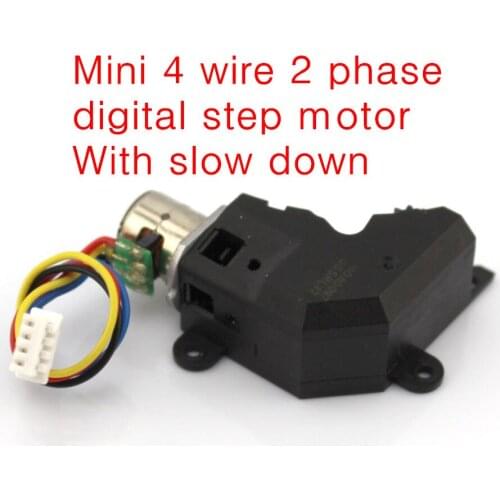 Mini 4 wire 2 phase stepping motor (round),digital step motor With slow down