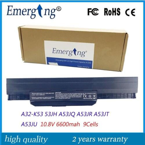9Cells New High Quality Laptop Battery for ASUS A32-K53 X44L K53S X43B A53 A43S X84H X43S