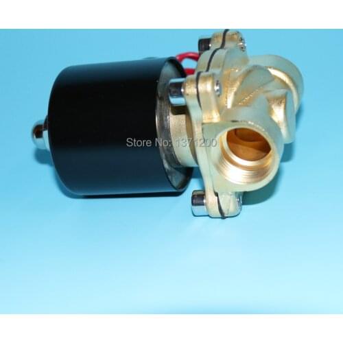 Free Shipping New Brass 220V AC 1/2" Electric Solenoid Valve Water Air Fuels Gas Normal Closed Alloy