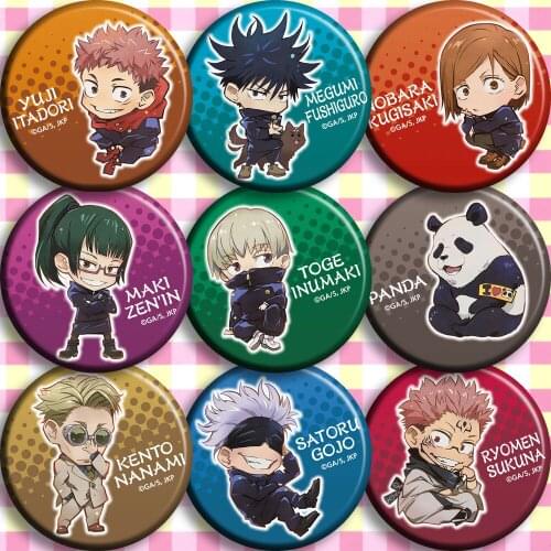 Brdwn Jujutsu Kaisen Yuuji Itadori Megumi Fushiguro Satoru Gojou Nobara Kugisaki Sukuna Cosplay Badge #B