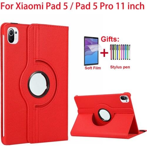 360 Degree Rotation Cover For Xiaomi Mi Pad 5 Pro Case 11 inch Leather Flip Stand Cover For MiPad 5 Pro 5G Case 2021 Capa Funda