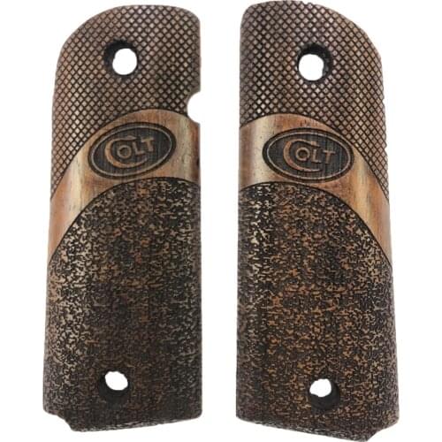 Colt 1911 Compatible Custom Pattern Laser Cut Wooden Grip Mod69