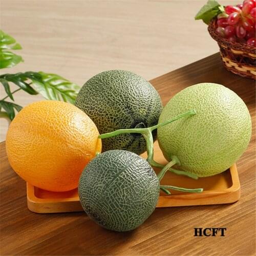 Home hotel bar cafe restaurant Shop Store decoration big faux Artificial Simulation honeydew melon cantaloupe fake fruit