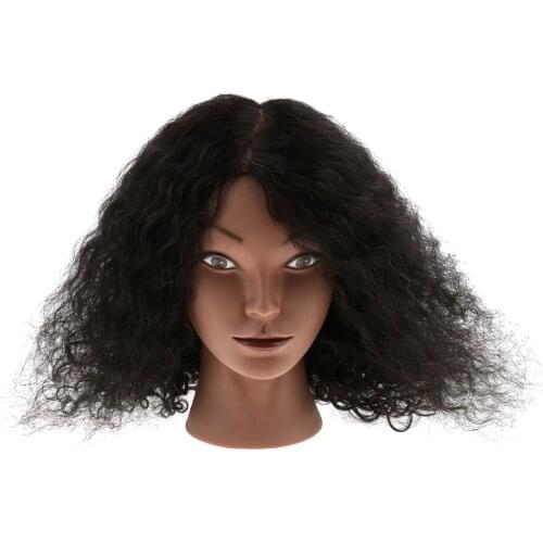 Cosmetology Hairdressing Practice Training Mannequin Head With Human Hair