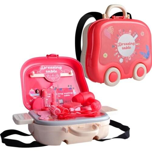 2 In 1 Dressing And Play House Toys 18pcs/22pcs Package Skin-friendly Safety Fantasy Makeup Toys For Children Girls Gift