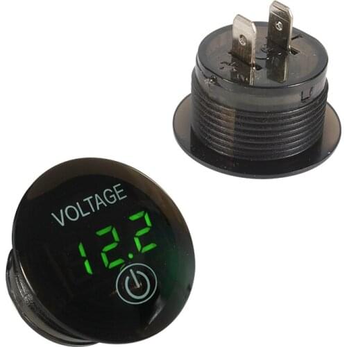 IRV-High-Quality-Caravan Travel Digital Display Voltmeter WIth Touch Switch Short Smooth Type Voltage Voltmeter