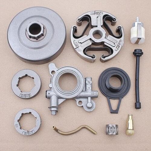 3/8" Clutch Drum Sprocket Oil Pump Worm Gear Kit For Husqvarna 362 365 371 372 XP Chainsaw 503 93 24 71, 503 75 61 02, 503744401
