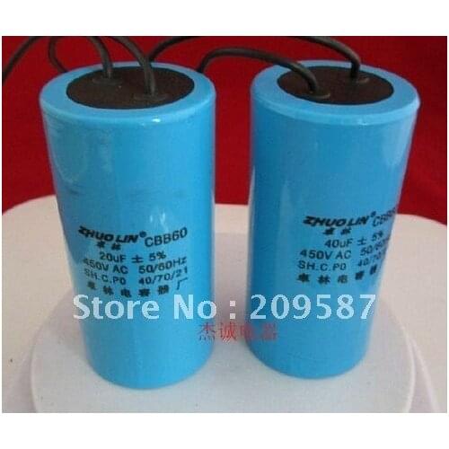 AC Motor Capacitor Washing Machine Start Capacitor CBB60 450VAC 45uF