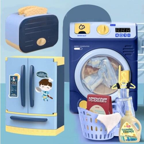 Kitchen Toys For Kids Refrigerator Washing Machine Rice Cooker Model Simulation Toy Kitchen Pretend Play House Role Playing Toy
