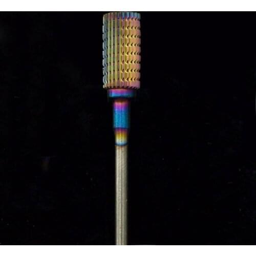 Easy Nail Full Beauty Rainbow Tungsten Flat Nail Drill Bit Carbide Milling Cutter Manicure Electric Nail Accessories E-Files