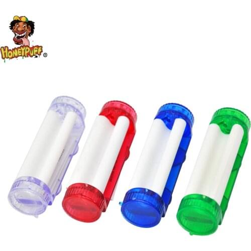 HONEYPUFF 78mm Plastic Rolling Machine With Herb Grinder And Storage Case Tobacco Roller Cigarette Maker