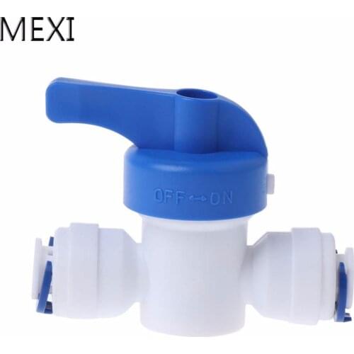 MEXI 1/4'' Inline New Ball Valve Quick Connect Shut off For RO Water Reverse Osmosis