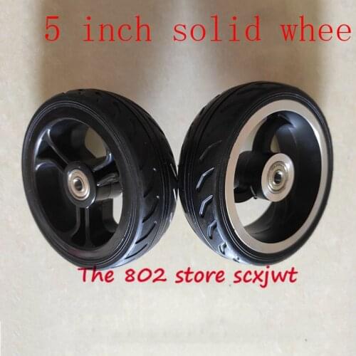 Lightning shipment 5 inch Solid wheels Fast wheel F0,jackhot,Nes carbon fiber scooter solid tire with alloy rim or plastic hub