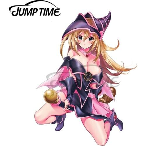Jump Time 13 x 9.9cm Magician Girl Auto Car Stickers and Decals Trunk Bumper Motorcycle JDM ATV Vinyl Decal Car Wrap