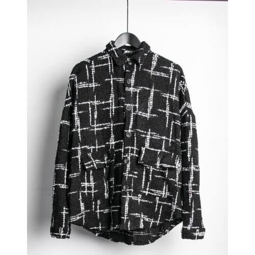 Owen Seak Men Casual Shirts Coat High Street Style Mens Clothing Plaid Autumn Women Shirts