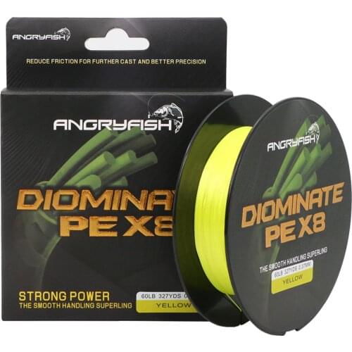 Angryfish 8X 300M Braided Fishing Line 5 Colors Super Strong PE Line Strong endurance