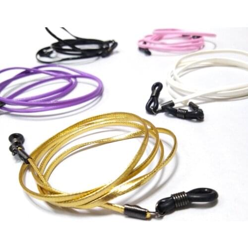 Flat PU leather eyeglass cord spectacle chain reading glass string sunglass rope