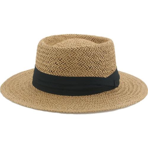 Beach Hat Summer Holiday Panama Hat Straw Cap Handmade Unisex Sun Protection Hats Fashion Dressed Hiking Swimming Hat
