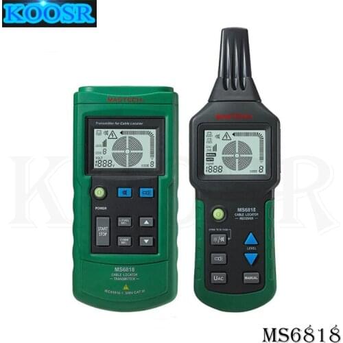 Mastech MS6818 Portable Professional Wire Cable Tracker Metal Pipe Locator Detector Tester Line Tracker Voltage12~400V