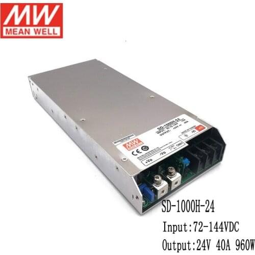 MEAN WELL SD-1000H-24 Input 72~144V DC to 24V DC 40A DC-DC Converter Switching Power Supply 24V 960W Converter Transformer